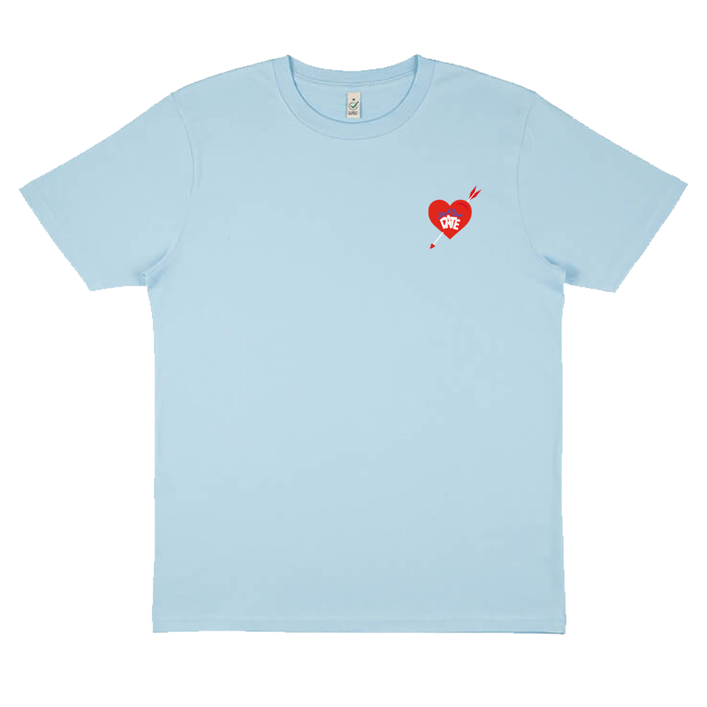 Chicken Shop Date Heart Logo T Shirt Blue