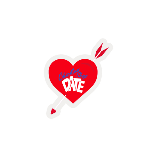Chicken Shop Date Heart Logo Sticker